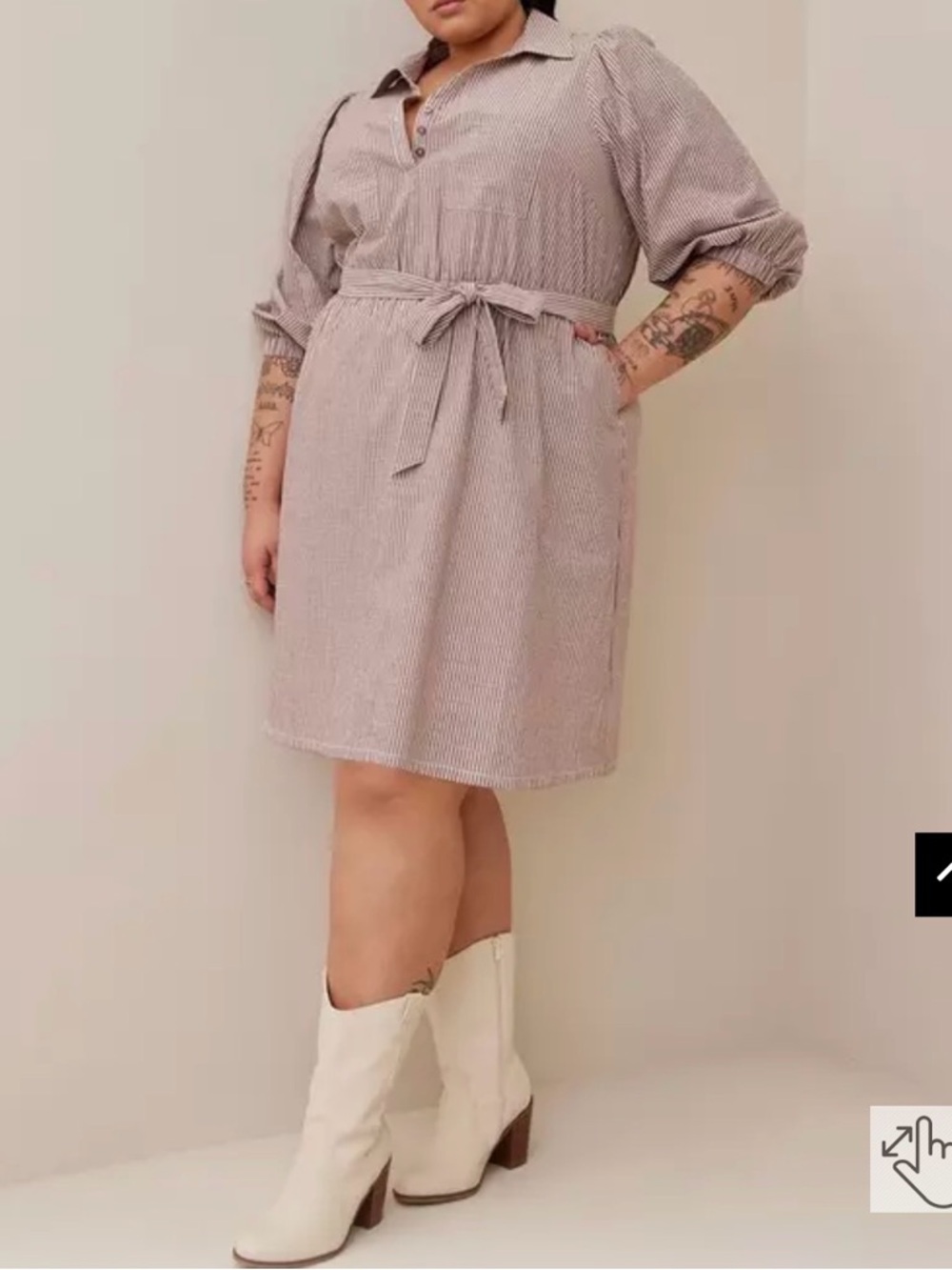 NWT Torrid Poly Blouson Sleeve Shirt Dress size 4x (26)